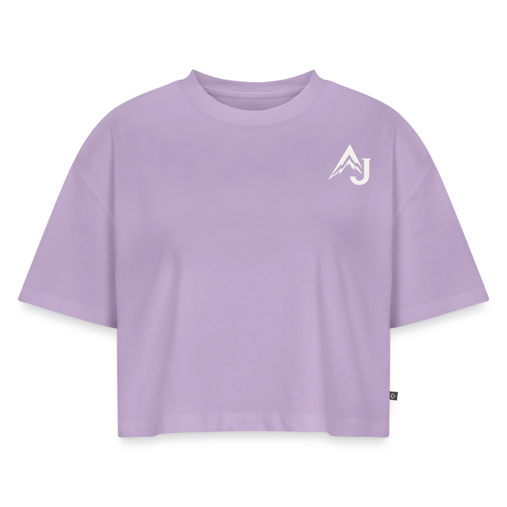 Women’s Premium Oversized Organic Cropped T-Shirt - lavender