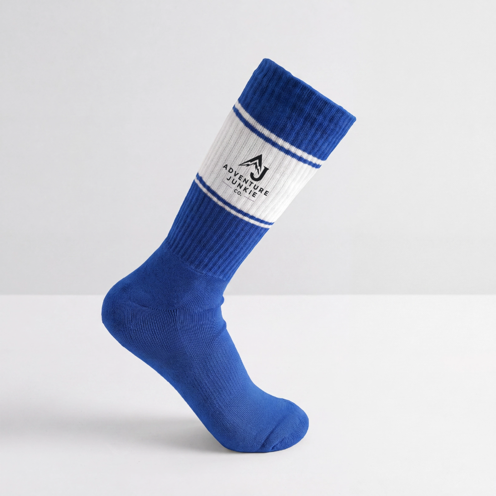 Coloured Tennis Socks - white/blue