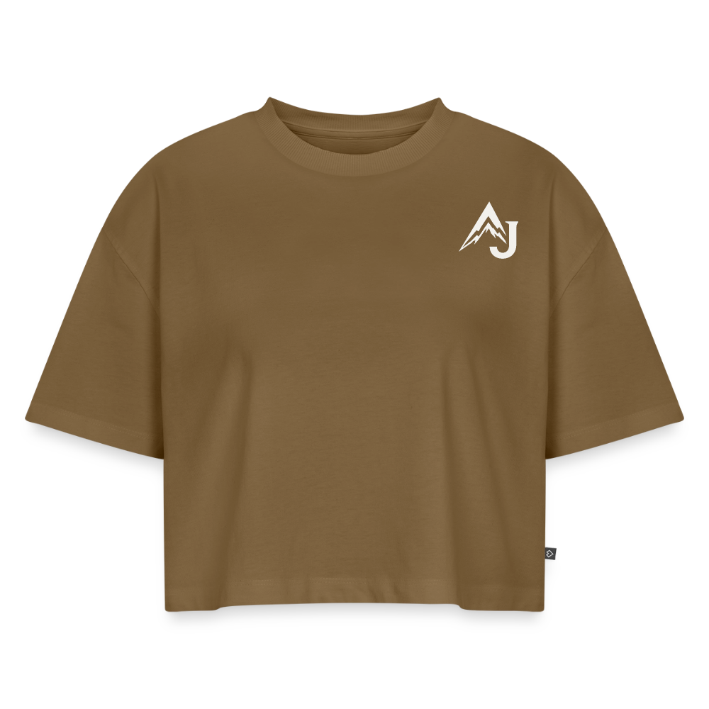 Women’s Premium Oversized Organic Cropped T-Shirt - nutshell