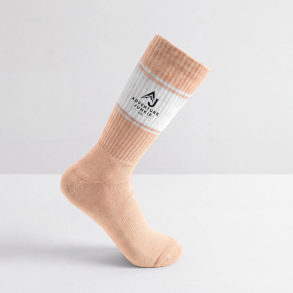 Coloured Tennis Socks - white/peach