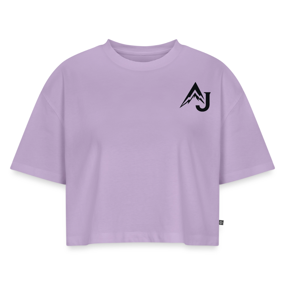 Women’s Premium Oversized Organic Cropped T-Shirt - lavender