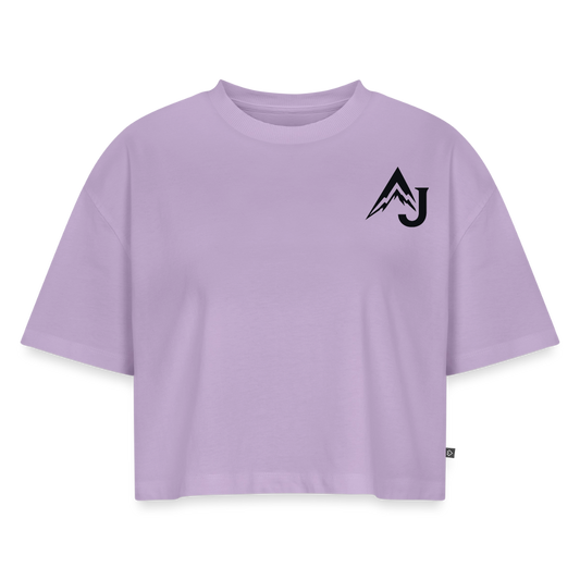 Women’s Premium Oversized Organic Cropped T-Shirt - lavender