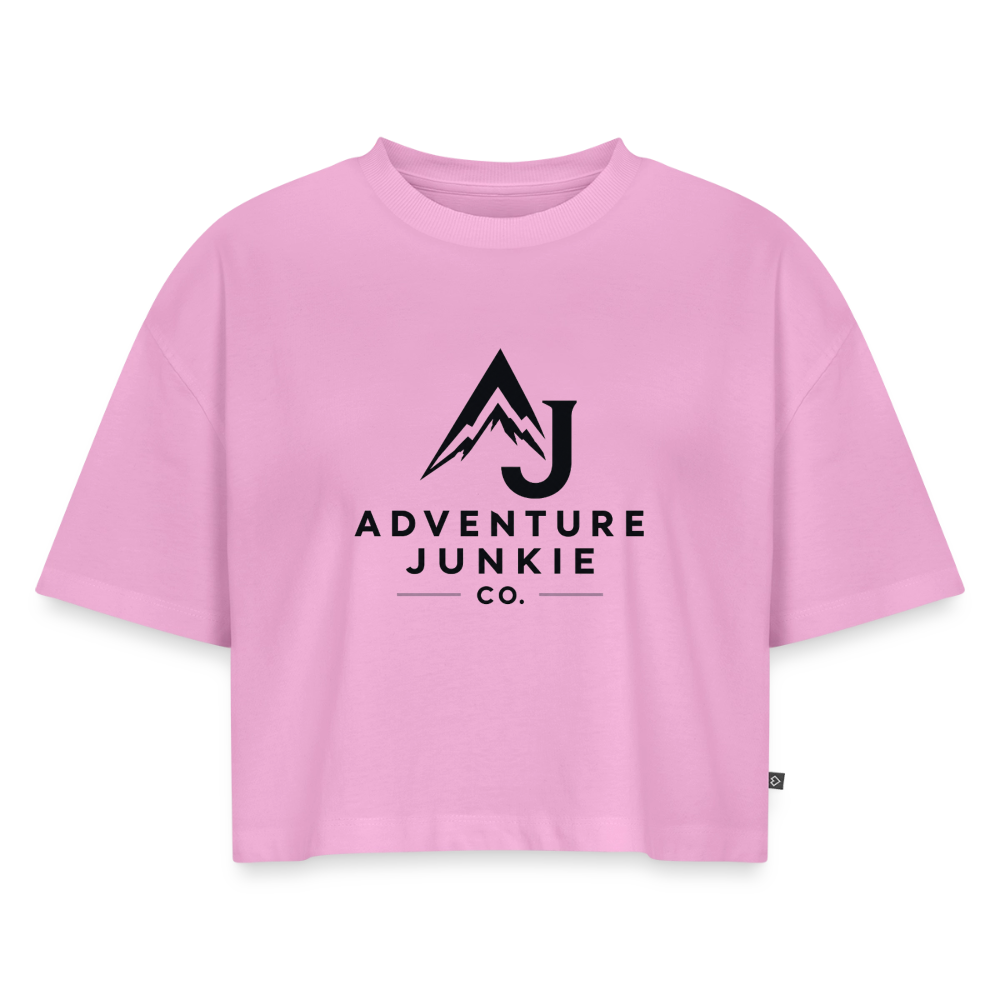 Women’s Premium Oversized Organic Cropped T-Shirt - washed pink