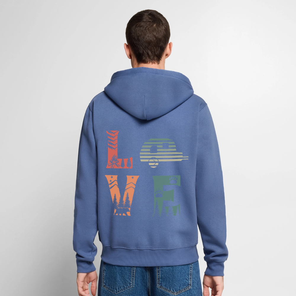 Premium Hooded Jacket - stone blue