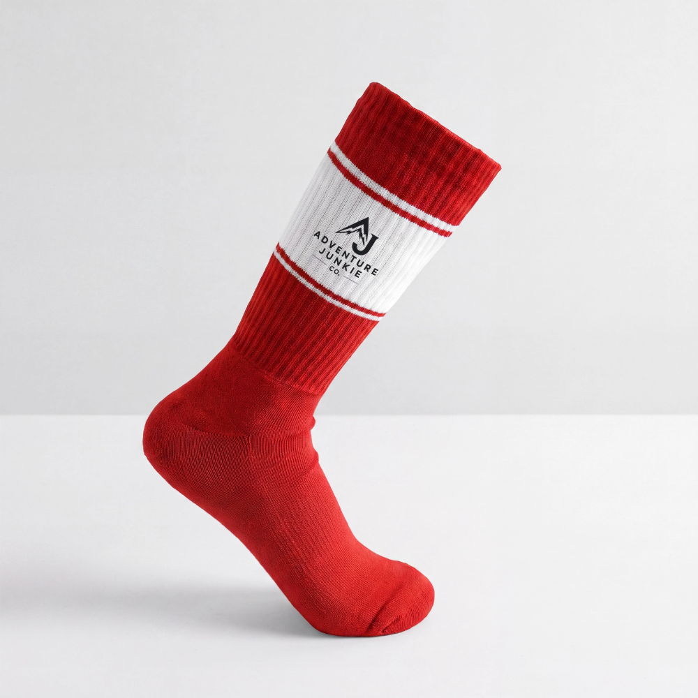 Coloured Tennis Socks - white/red