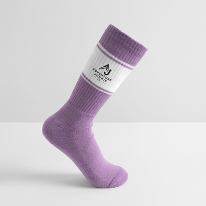 Coloured Tennis Socks - white/lilac 