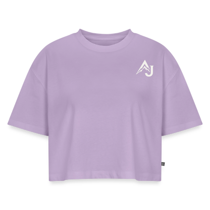 Women’s Premium Oversized Organic Cropped T-Shirt - lavender