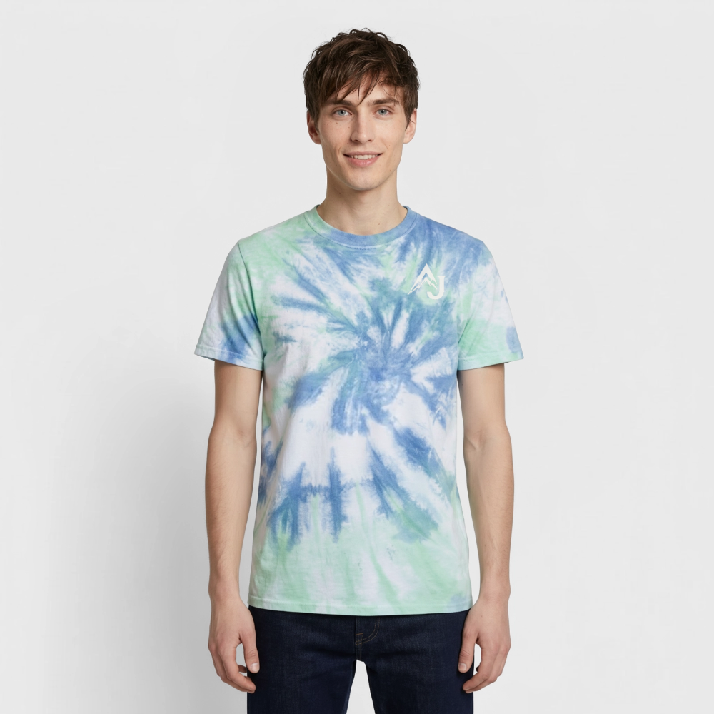 Premium Tie-Dye T-Shirt - Blue Spiral