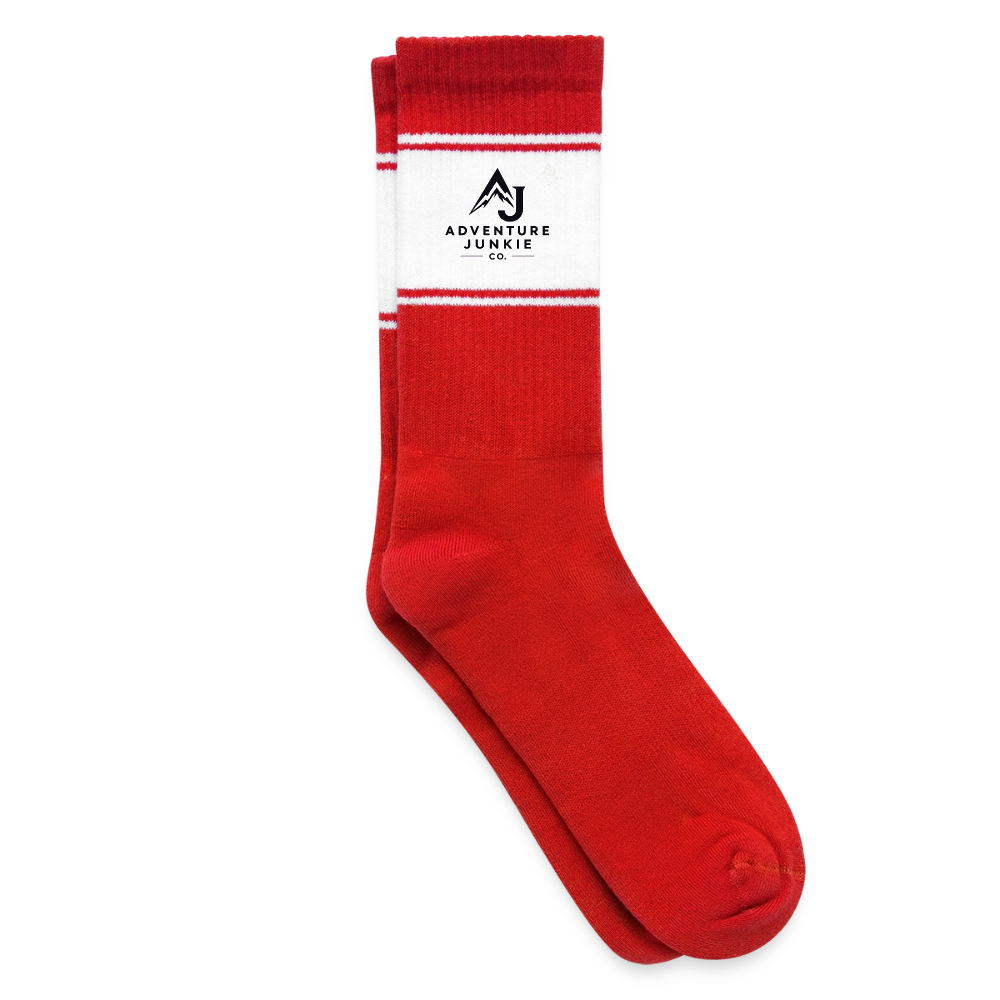 Coloured Tennis Socks - white/red