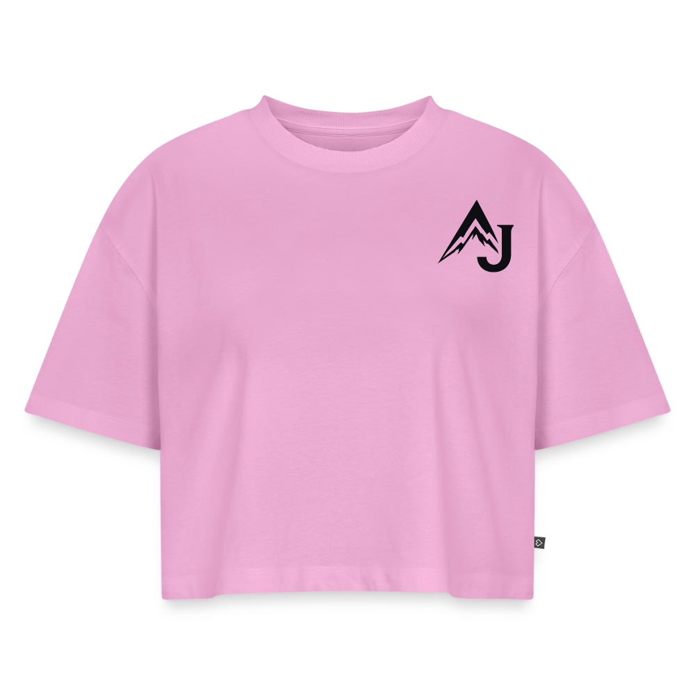 Women’s Premium Oversized Organic Cropped T-Shirt - washed pink