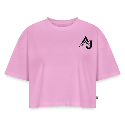 Women’s Premium Oversized Organic Cropped T-Shirt - washed pink