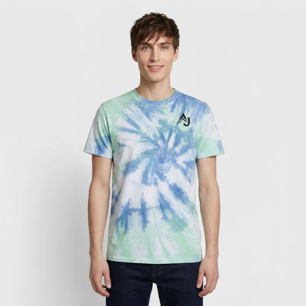 Premium Tie-Dye T-Shirt - Blue Spiral