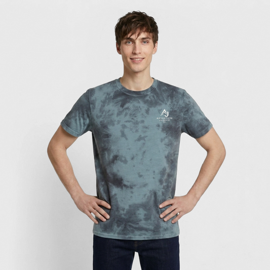 Premium Tie-Dye T-Shirt - Black/Blue