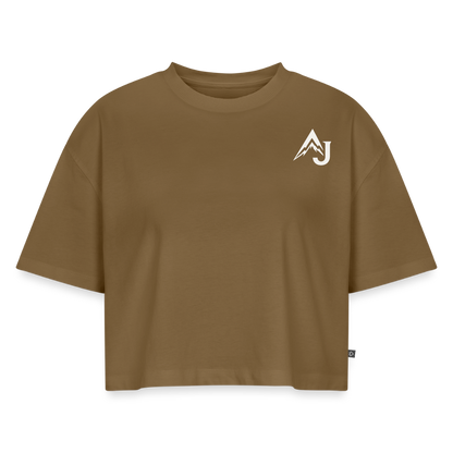 Women’s Premium Oversized Organic Cropped T-Shirt - nutshell