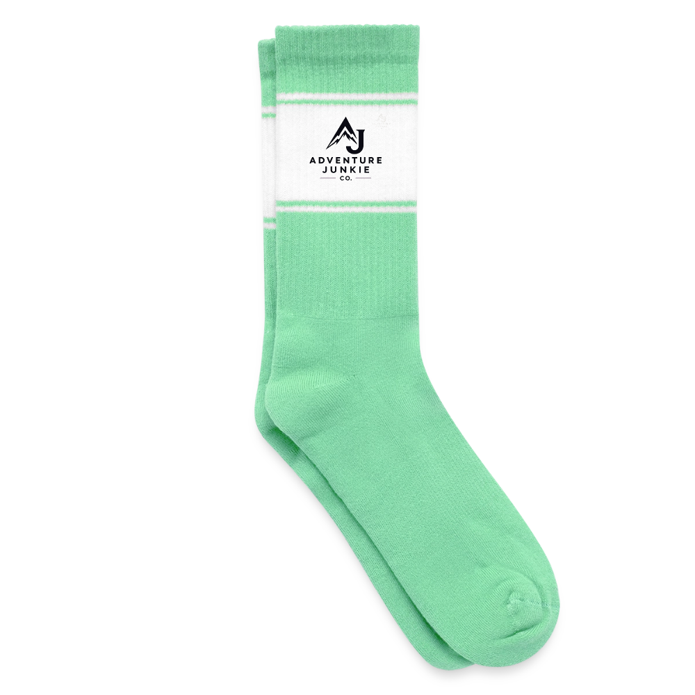 Coloured Tennis Socks - white/mint