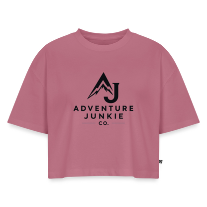 Women’s Premium Oversized Organic Cropped T-Shirt - mauve
