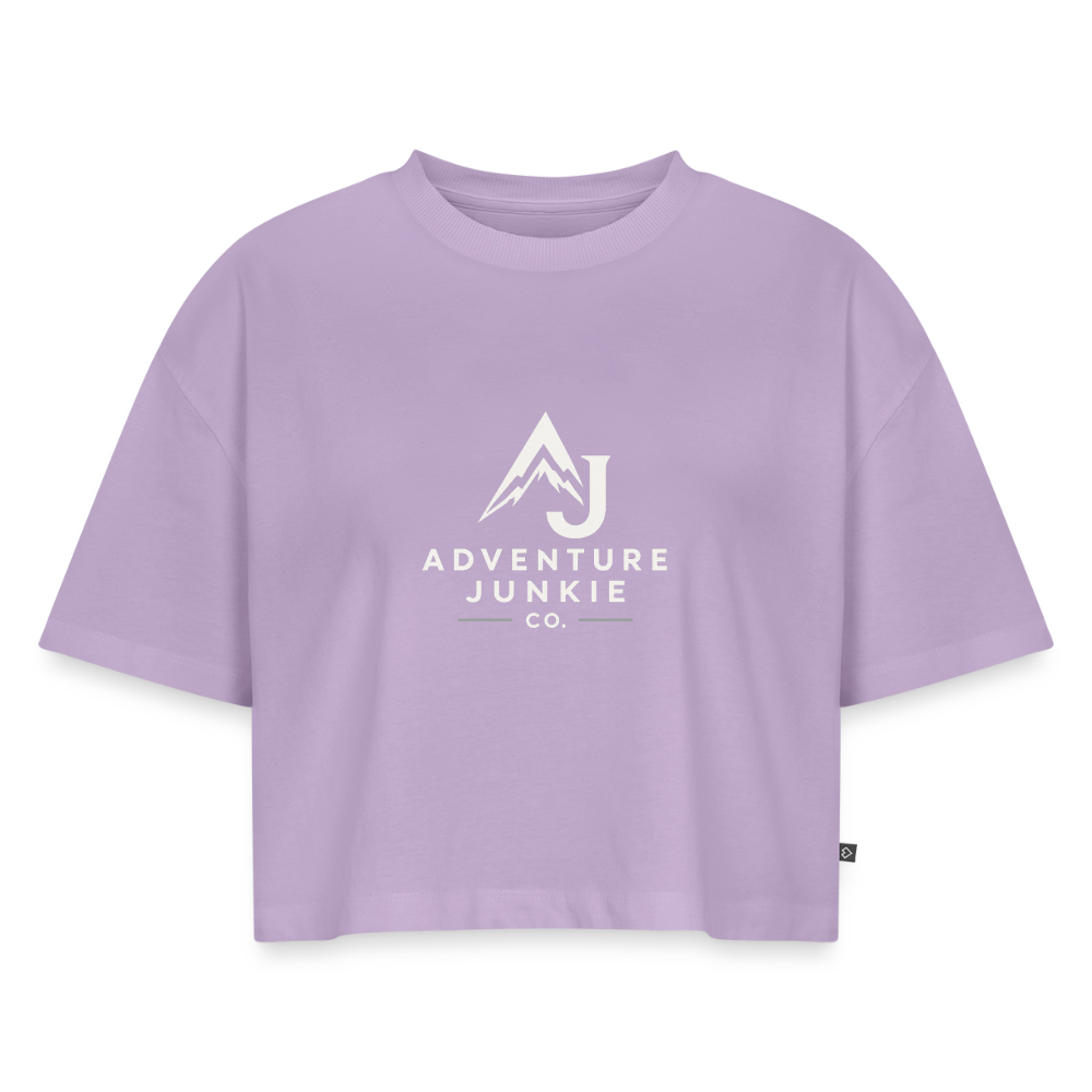 Women’s Premium Oversized Organic Cropped T-Shirt - lavender