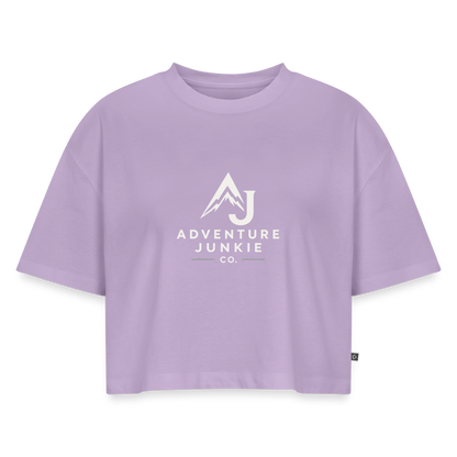 Women’s Premium Oversized Organic Cropped T-Shirt - lavender