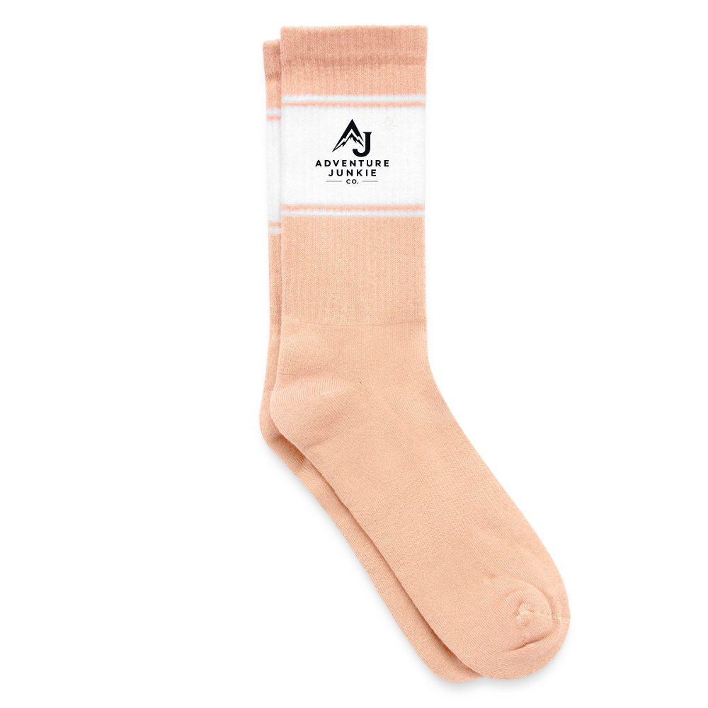 Coloured Tennis Socks - white/peach