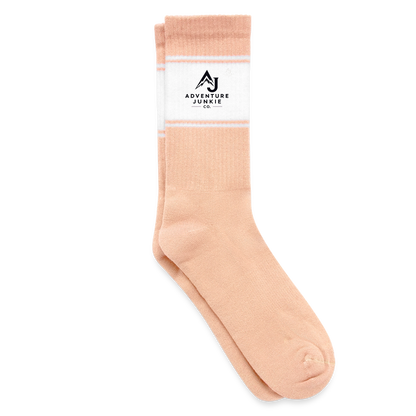 Coloured Tennis Socks - white/peach