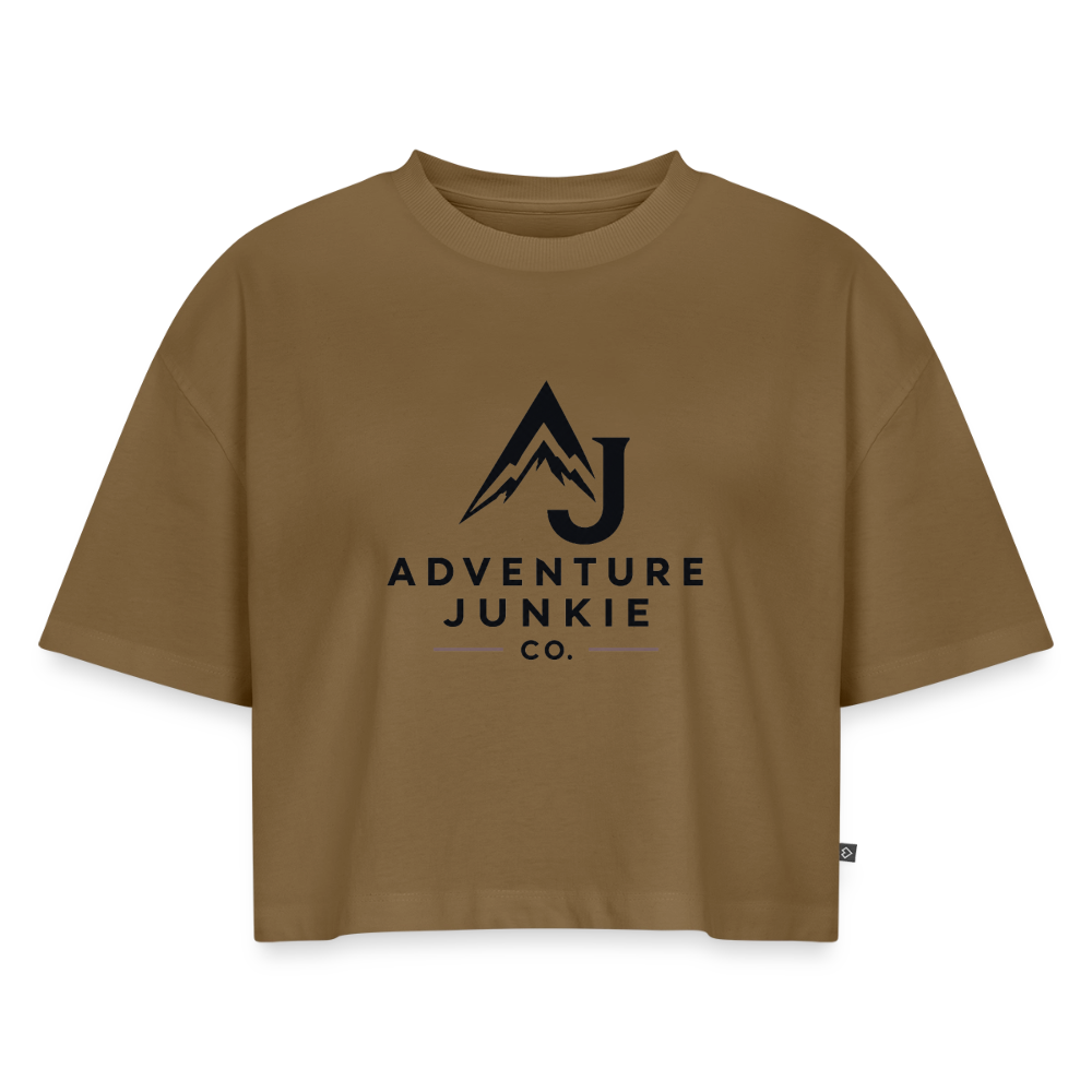 Women’s Premium Oversized Organic Cropped T-Shirt - nutshell