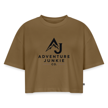Women’s Premium Oversized Organic Cropped T-Shirt - nutshell