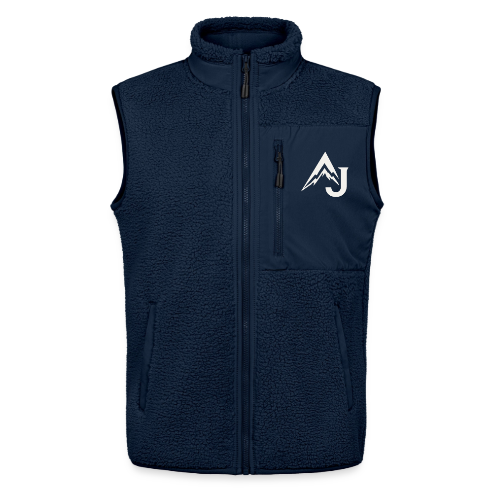 Relaxed Fit Unisex Sherpa Body Warmer - navy
