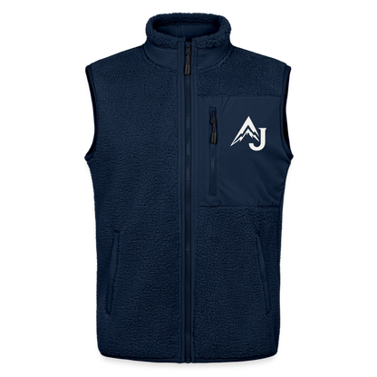 Relaxed Fit Unisex Sherpa Body Warmer - navy