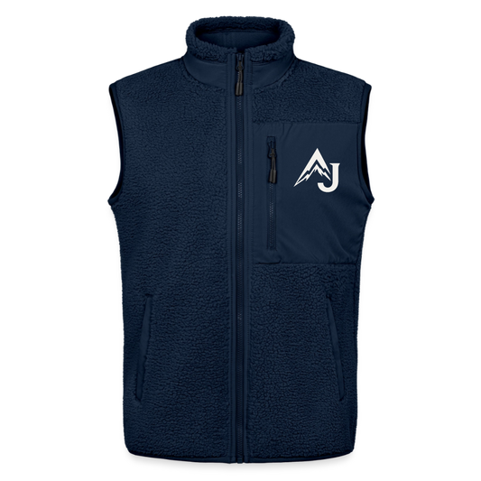 Relaxed Fit Unisex Sherpa Body Warmer - navy