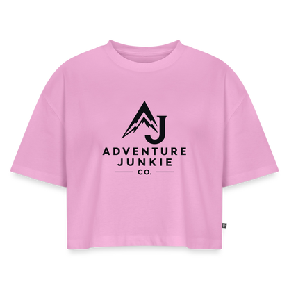 Women’s Premium Oversized Organic Cropped T-Shirt - washed pink