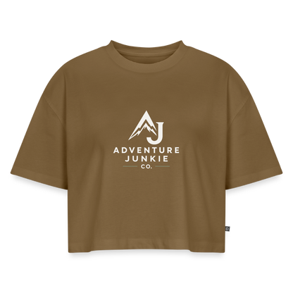 Women’s Premium Oversized Organic Cropped T-Shirt - nutshell