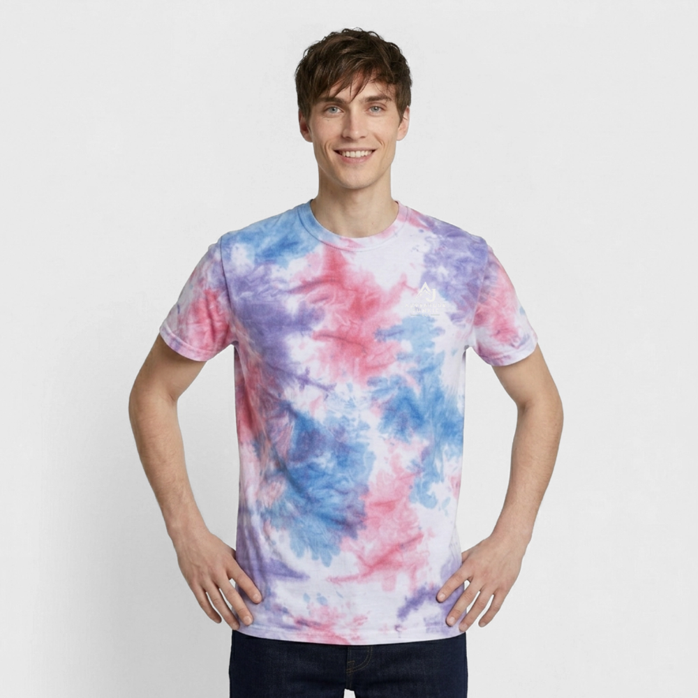 Premium Tie-Dye T-Shirt - Pink/Purple/Blue