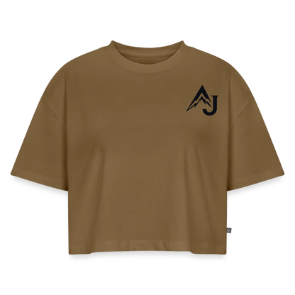 Women’s Premium Oversized Organic Cropped T-Shirt - nutshell