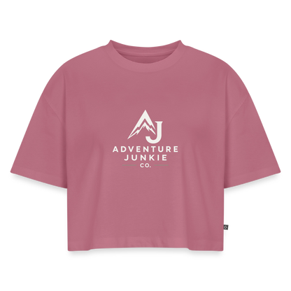 Women’s Premium Oversized Organic Cropped T-Shirt - mauve