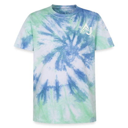 Premium Tie-Dye T-Shirt - Blue Spiral