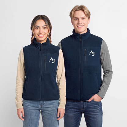 Relaxed Fit Unisex Sherpa Body Warmer - navy