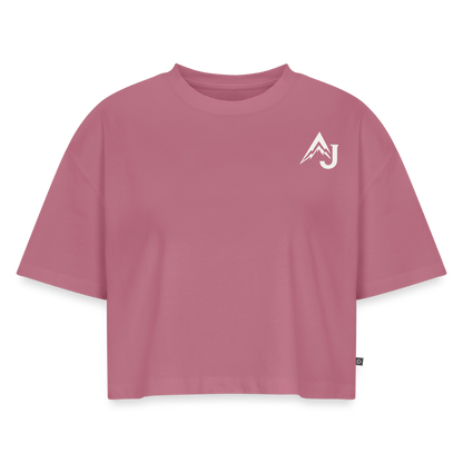 Women’s Premium Oversized Organic Cropped T-Shirt - mauve