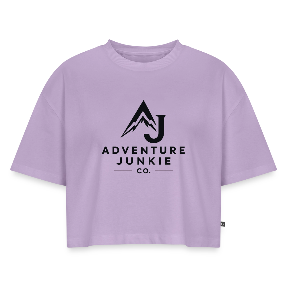 Women’s Premium Oversized Organic Cropped T-Shirt - lavender