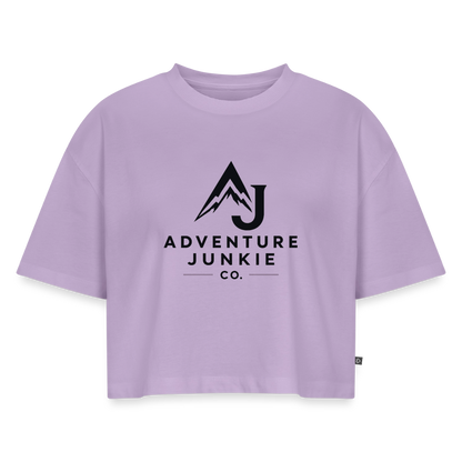 Women’s Premium Oversized Organic Cropped T-Shirt - lavender