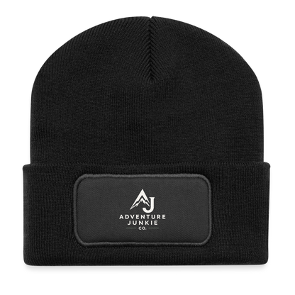 Recycled Patch Beanie - black