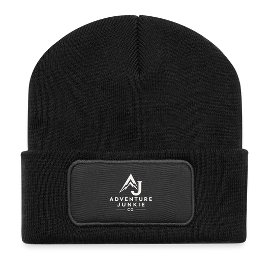 Recycled Patch Beanie - black