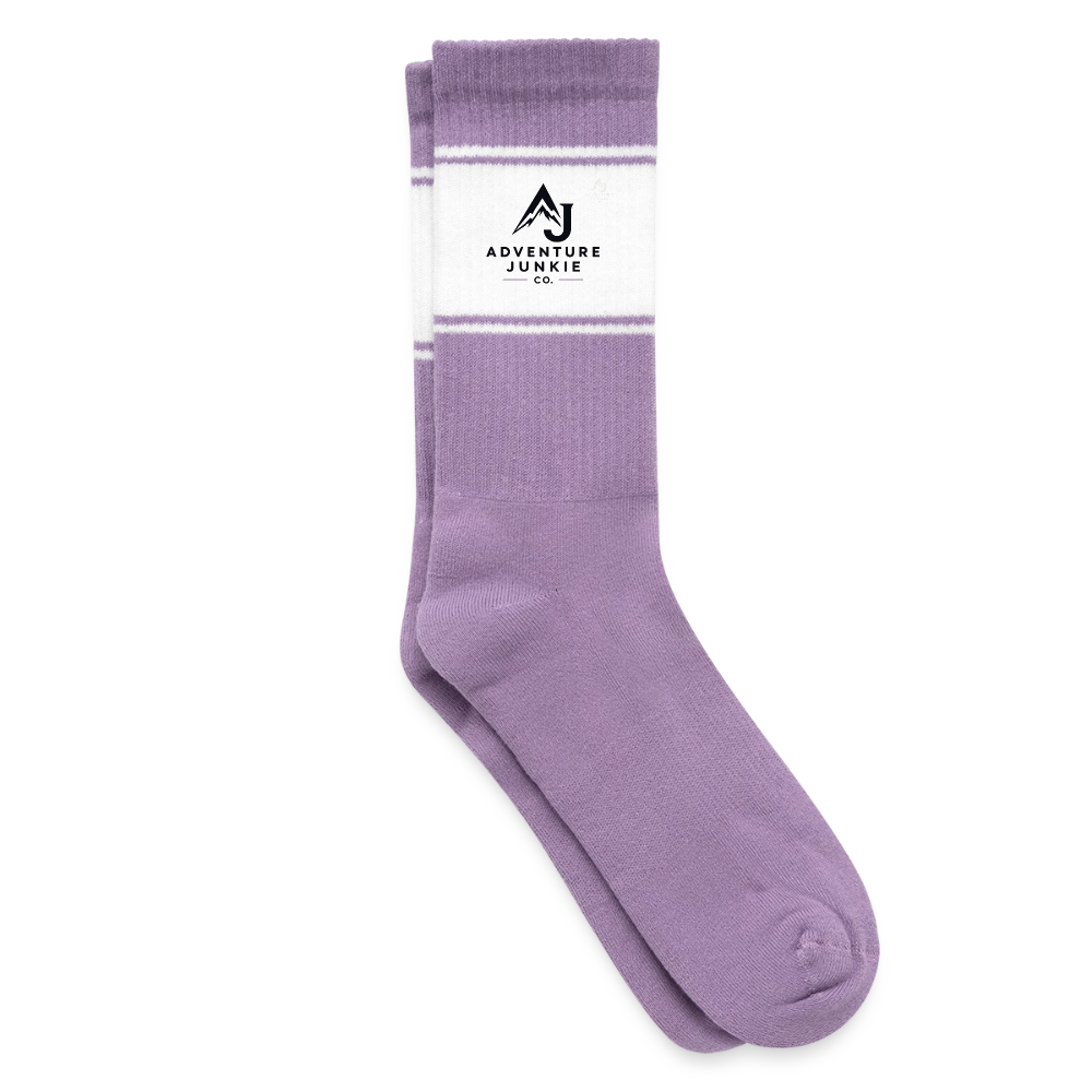 Coloured Tennis Socks - white/lilac 