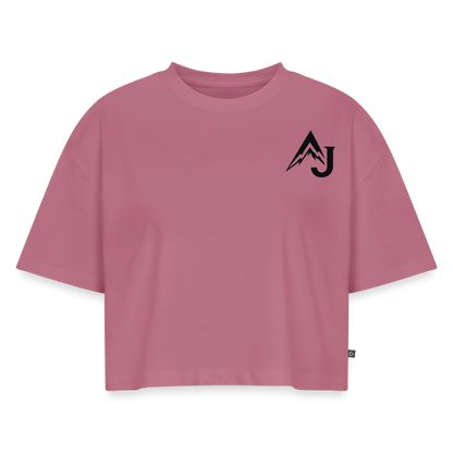 Women’s Premium Oversized Organic Cropped T-Shirt - mauve