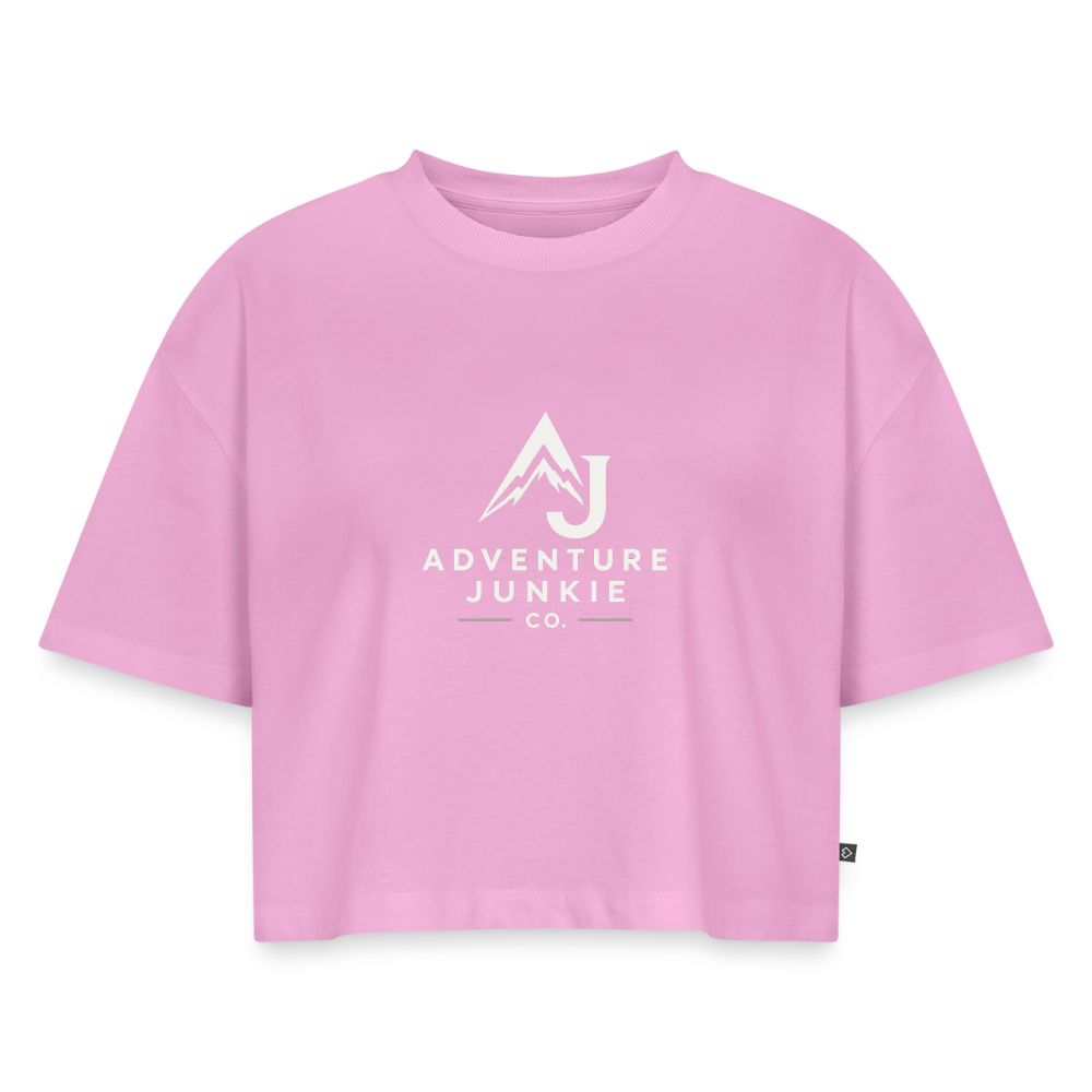 Women’s Premium Oversized Organic Cropped T-Shirt - washed pink
