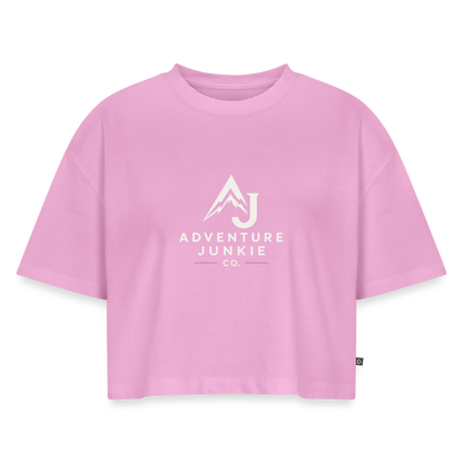 Women’s Premium Oversized Organic Cropped T-Shirt - washed pink