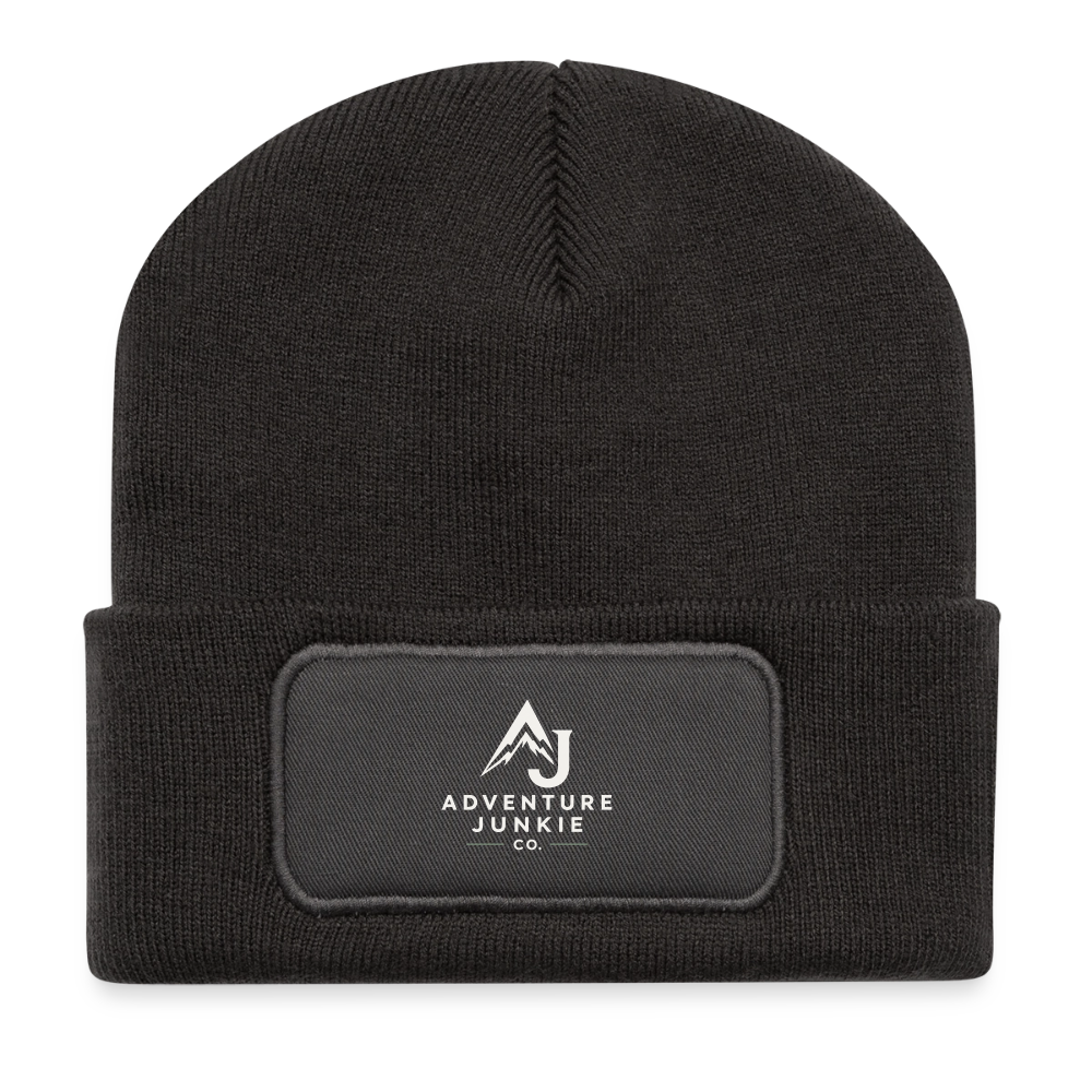 Recycled Patch Beanie - dark grey