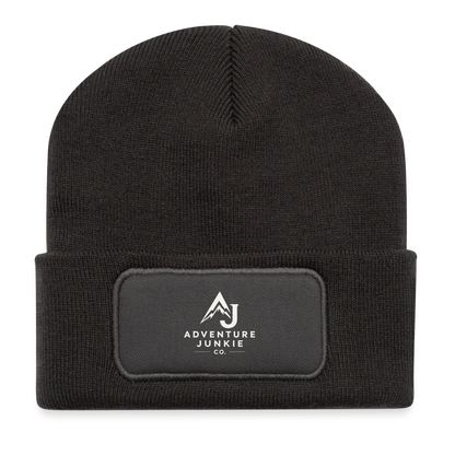 Recycled Patch Beanie - dark grey